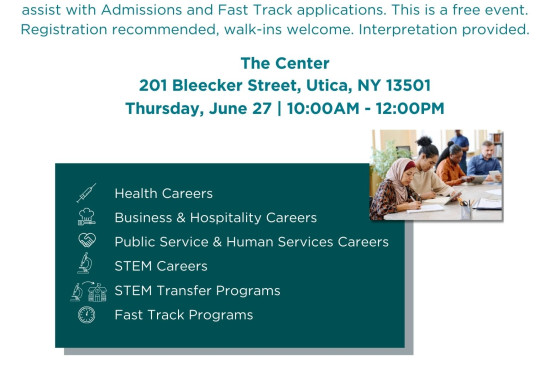 June 27 MVCC Career Pathways Event