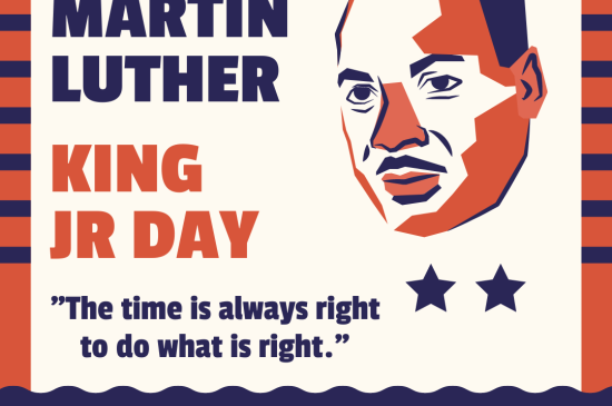 Red Illustrated Martin Luther King Jr Day Instagram Story