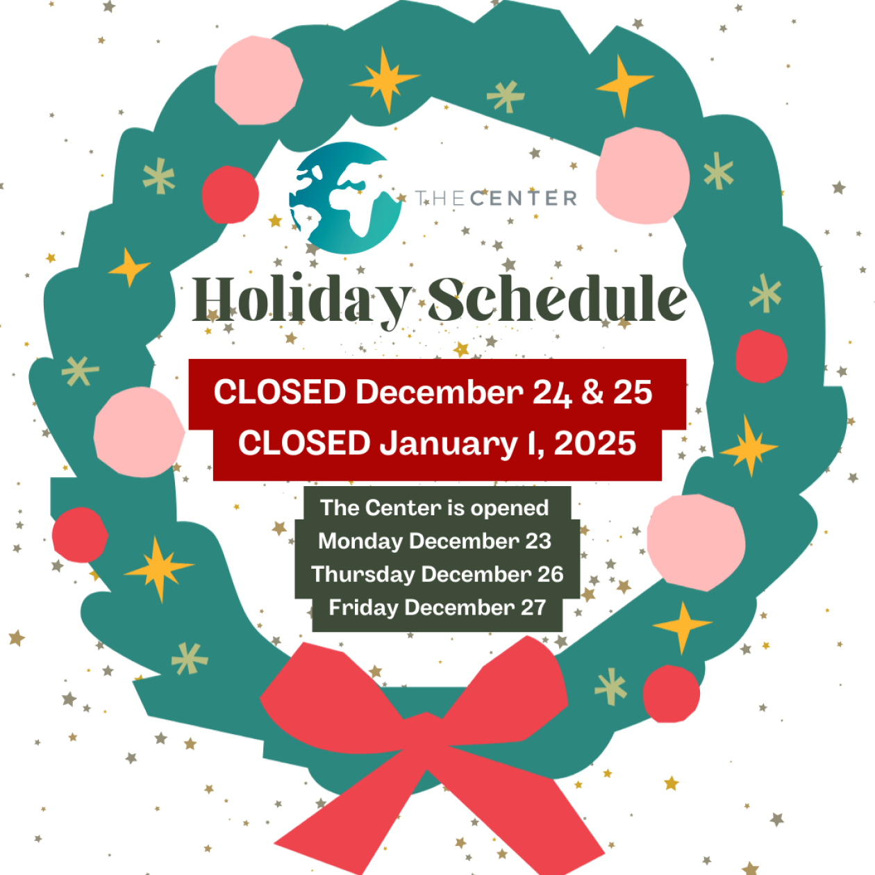 Holiday 2024 Closure Dates